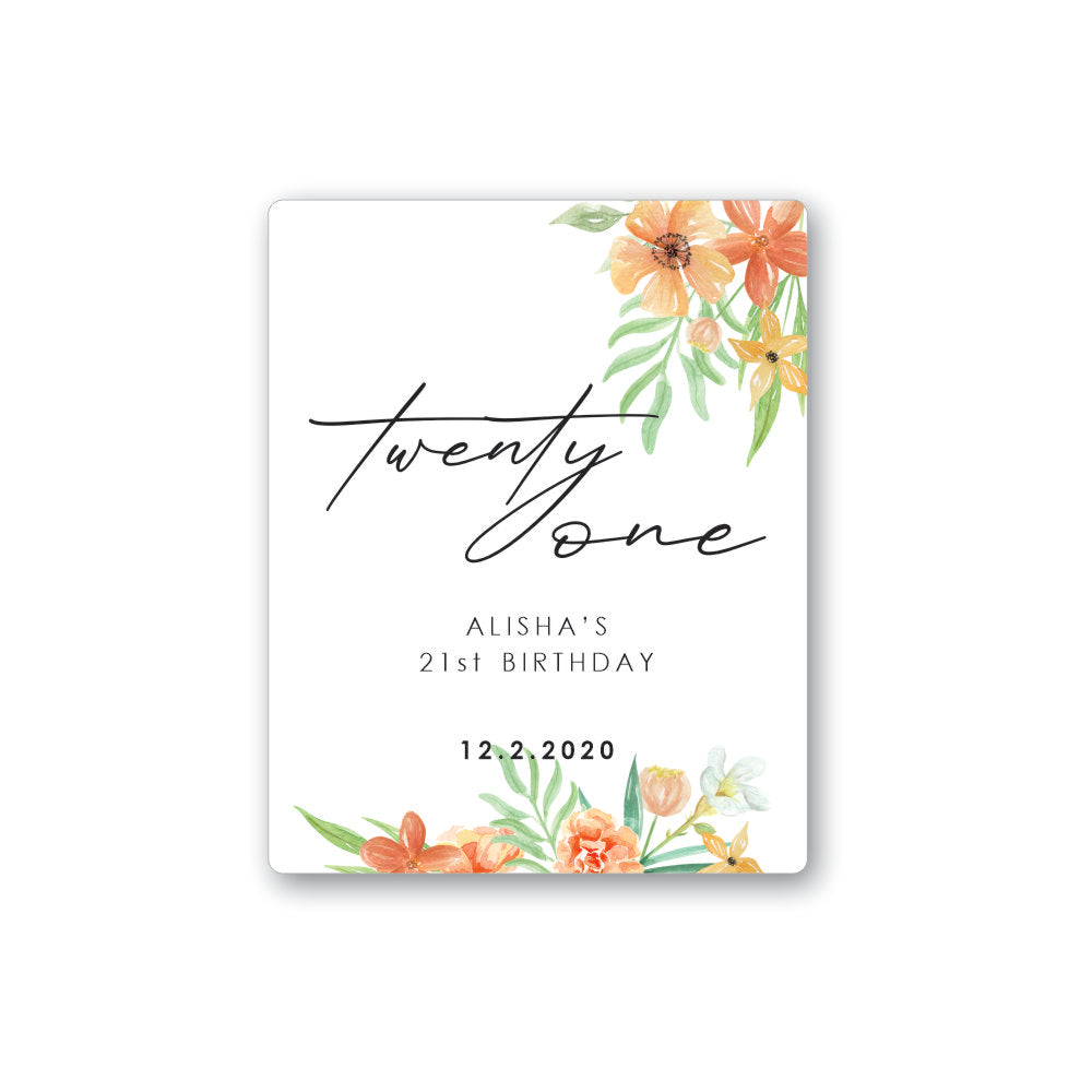 CUSTOM 'Twenty One' Wine label