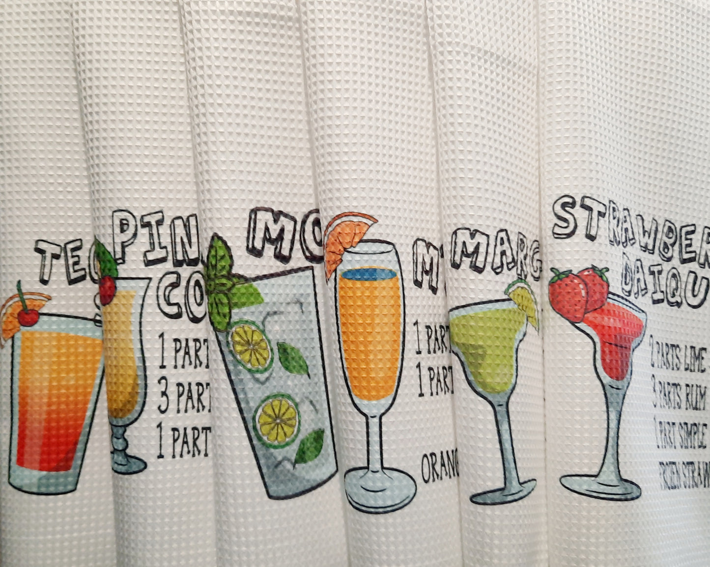Waffle Towel - Cocktails