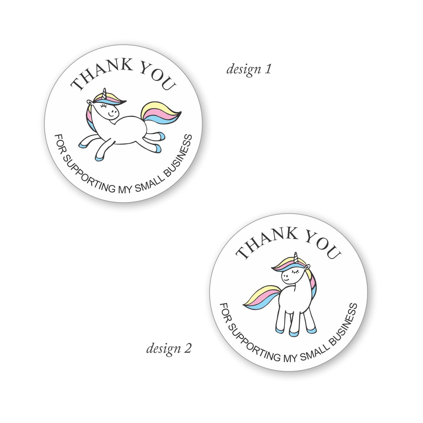 Thankyou Stickers - Unicorns
