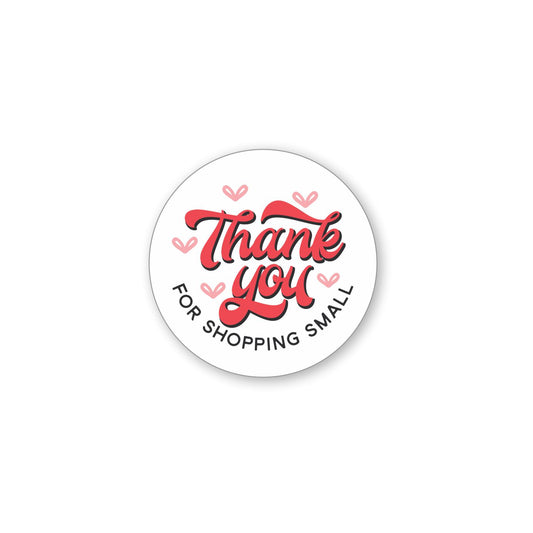 Thankyou Stickers - Shopping Small