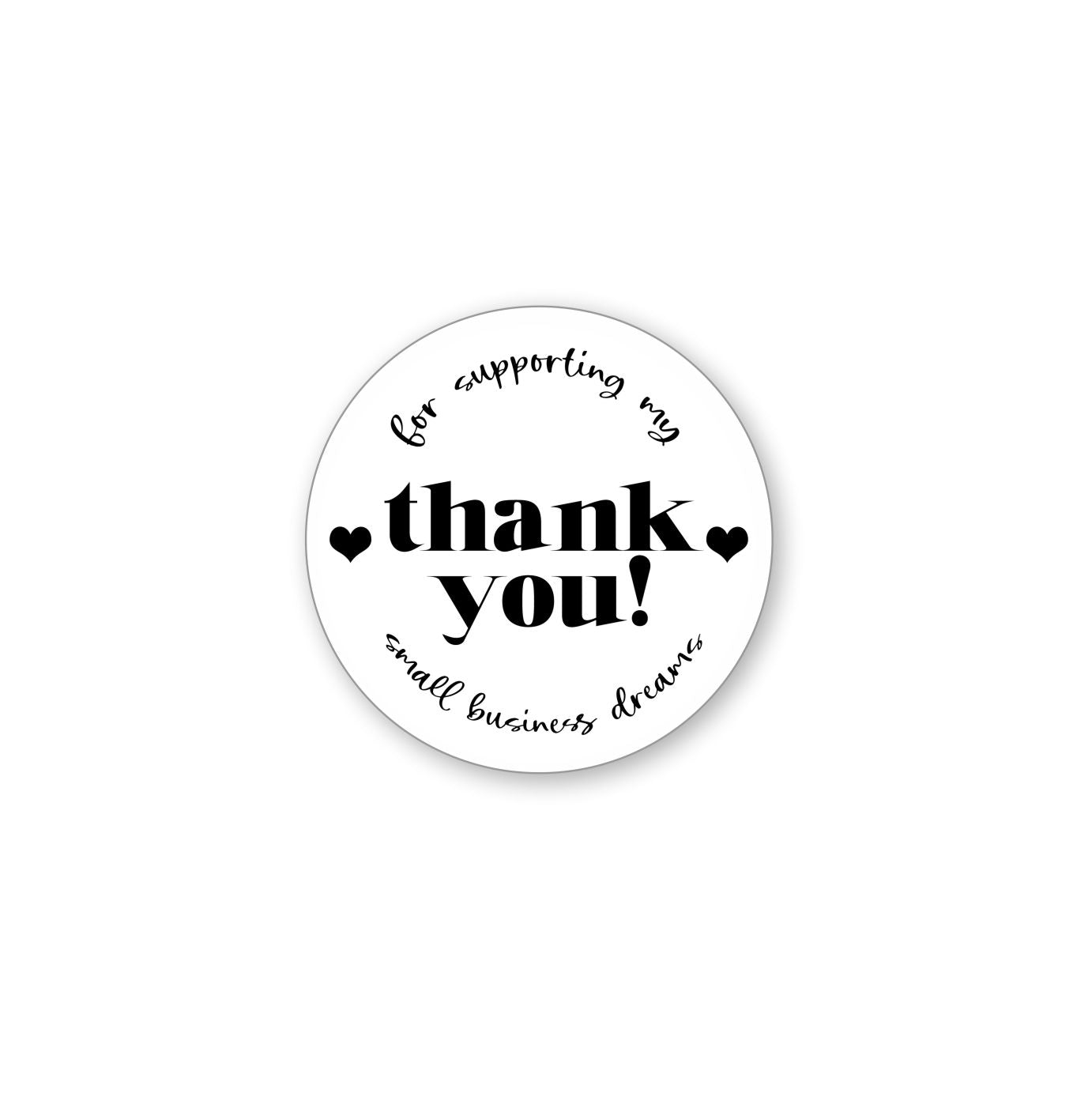 Thankyou Stickers - Small Biz Dreams